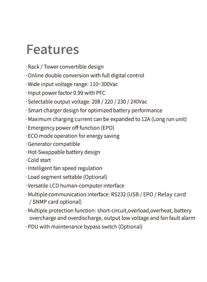 Mercury Online UPS, 2 RT, Rack Mount and Tower Convertible - Image 5